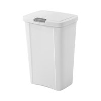 Bote De Basura Sterilite 10458004 Con Tapa Táctil, 49 L, Blanco