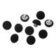 thumbnail image 1 of Uxcell 10pcs 16L Botón Cubierto de Tela de Tela 10mm 3/8" Vástago de Metal Botones Redondos de Costura DIY Botón de Reemplazo para Coser Ropa Trajes Abrigos Blusas Suéteres, Negro, 1 of 7