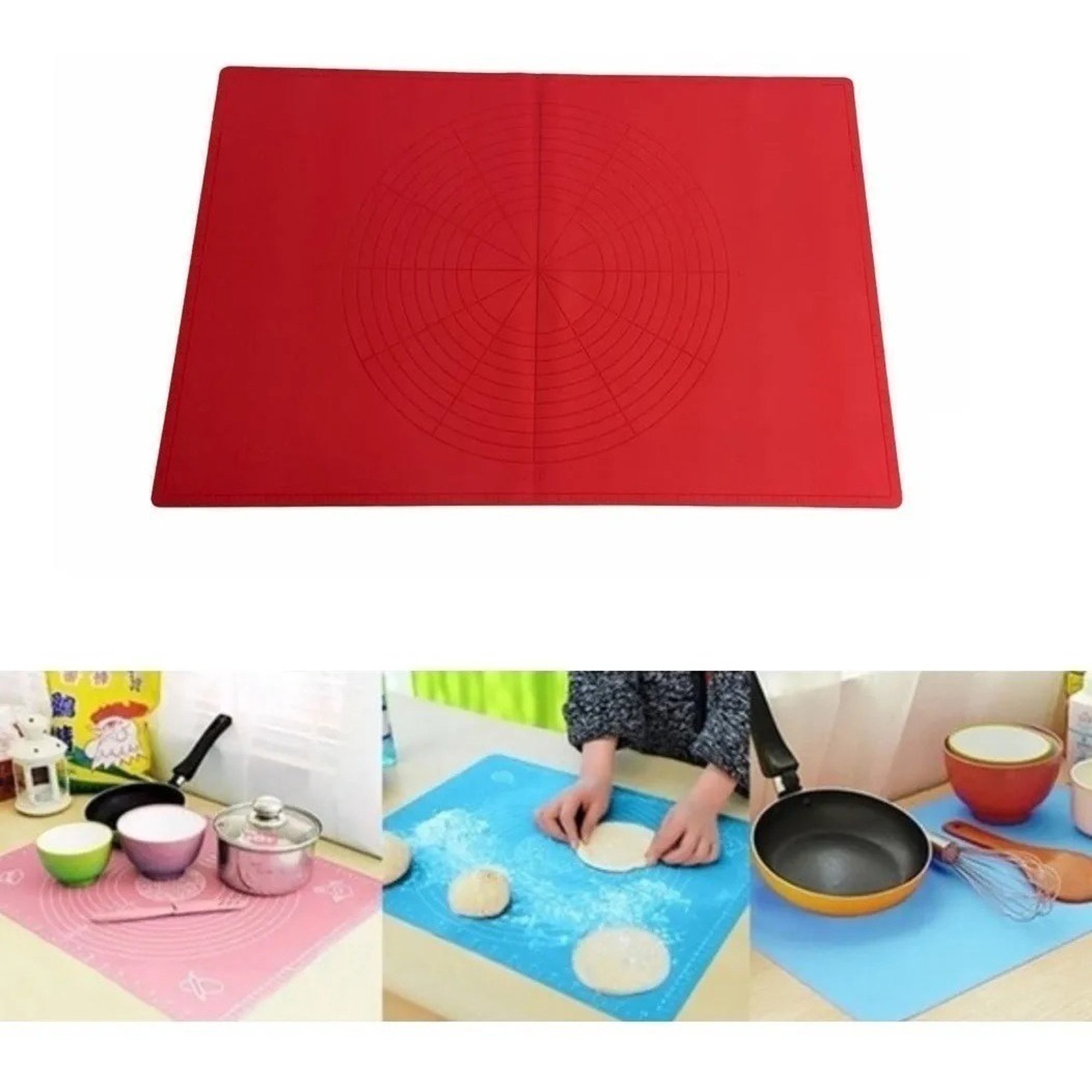 Genérico - Tapete De Silicona Mat De Fondant Lamina De Silicona 62x42cm