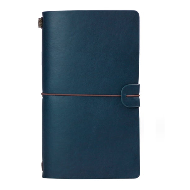 Cuaderno de viaje vintage retro hecho a mano con forro de cuero, cuaderno recargable para tomar notas.