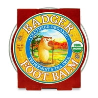 Bálsamo Para Pies Badger En Lata, 60 Ml, Menta Y Árbol De Té Orgánico