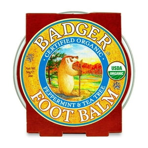 Bálsamo Para Pies Badger En Lata, 60 Ml, Menta Y Árbol De Té Orgánico
