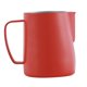 thumbnail image 3 of jarra de café con leche de acero inoxidable espuma leche jarra jarra 600 ml rosa roja, 3 of 5