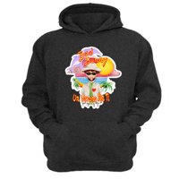 Genérico - Polerón Canguro Bad Bunny Gris Oscuro Talla L Unisex