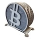 thumbnail image 1 of Alcancía de madera diseño dinero y bitcoin, 1 of 3