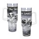thumbnail image 4 of La Familia Esqueleto Espeluznante Bailando Vaso aislado de acero inoxidable con asa, diseño temático, regalo para familia, amigos y fans; incluye pajita y encaja en el portavasos estándar, 40 oz, 4 of 6