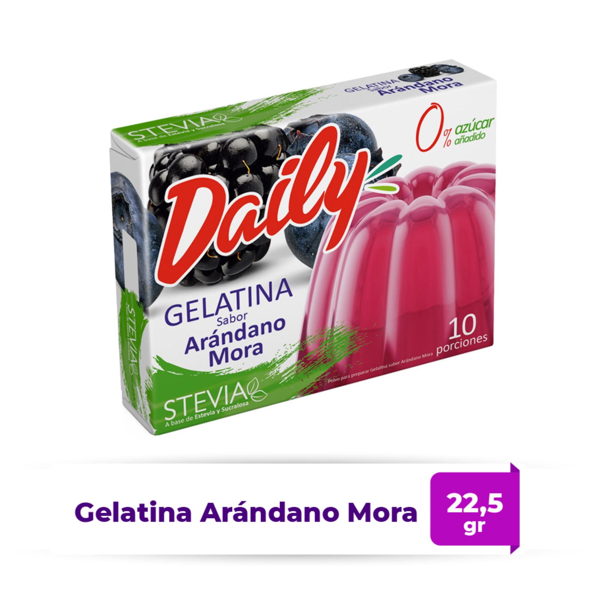 Gelatina Diet Sabor Arándano Mora Caja 22 g Daily