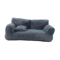 Magideal - Cama Para Dormir Para Mascotas, Sillón Reclinable Para Mascotas, Base Antideslizante, Suave, Para Uso En Temporadas Cálidas, Con Funda Extraíble, Sofá Gris Oscuro