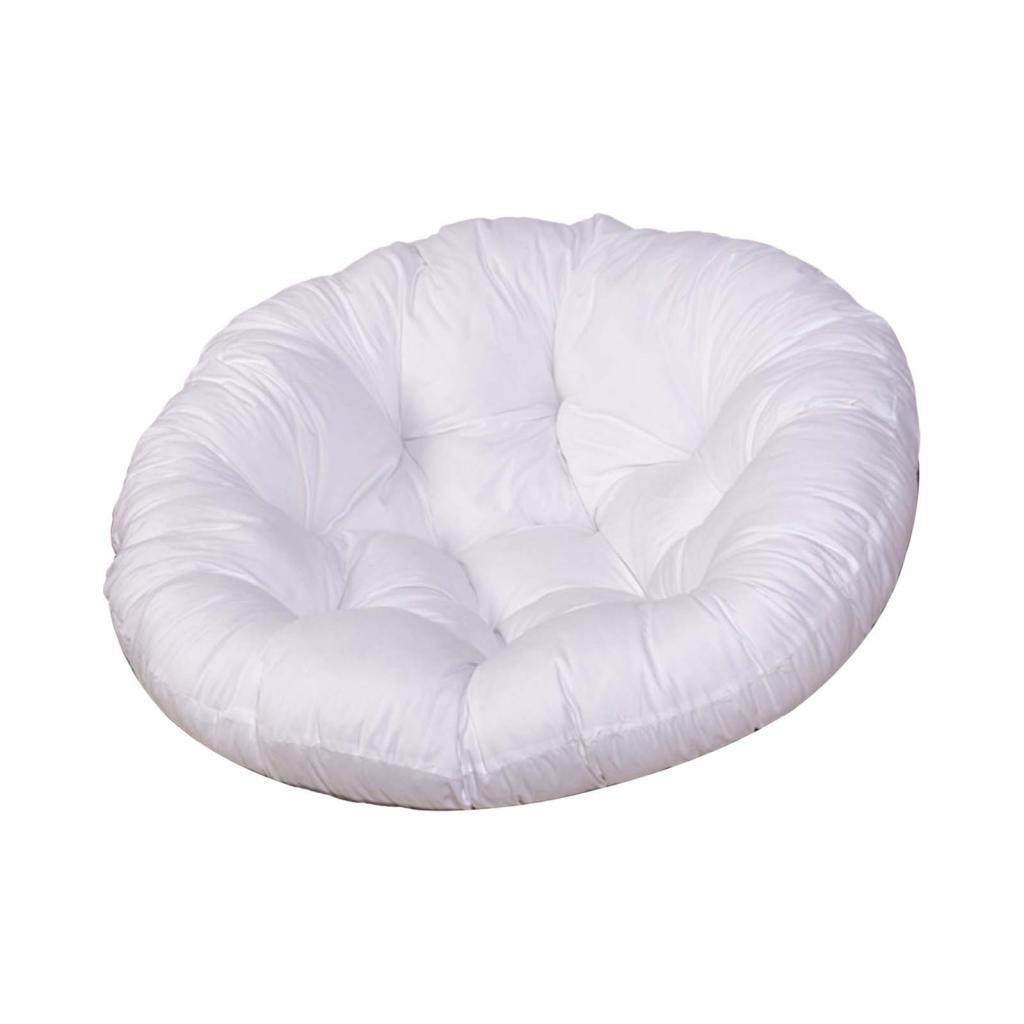 Magideal - Cojín Para Asiento De Patio De 60X60Cm, Almohadillas Para Silla, Almohadillas Redondas Lavables Extraíbles Para Silla, Cojín De Repuesto Para Asiento, Blanco