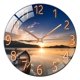 thumbnail image 1 of Atardecer Silencioso De La Decoración Del Dormitorio Del Reloj De Pared Del Cuarzo Del Vidrio Templado, 1 of 5