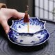 thumbnail image 3 of Colador de Té de Cerámica YUTICAT Diseño Paraguas Azul y Blanco, 3 of 6