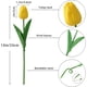 thumbnail image 2 of Xiao Hua 20 Piezas de Tulipanes Simulados, Tacto Realista, 13 Pulgadas, Tulipanes Simulados Sueltos, Adecuados para Decoración de Mesa, Ramos de Boda en Casa, etc., Amarillo, 2 of 4