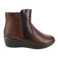 Botín New Walk Reptil Confort Café