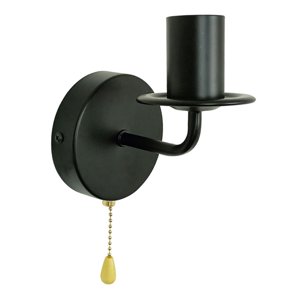 Magideal - Aplique De Pared Negro Luz De Pared Con Interruptor De Cadena De Lámpara De Pared Estilo Retro Industrial Accesorio Moderno Para Estudio