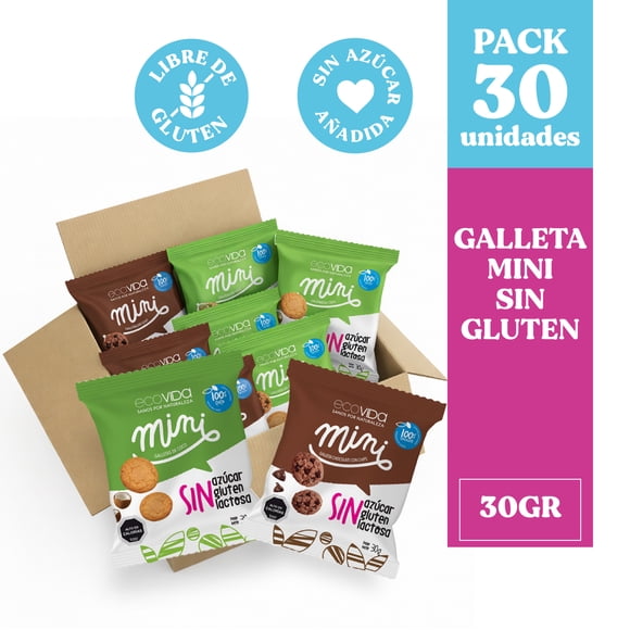 Pack Galletas mini Sin Gluten 30 un