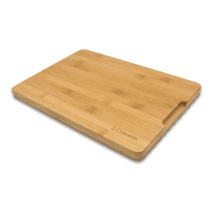 Genérico - Tabla De Corte Tres Claveles Bambu # 4665 Cocina 33 X 23 Cm Marrón