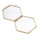 thumbnail image 1 of Marco De Fotos De Metal Y Vidrio Hexagonal De Estilo Vintage Marco Colgante De Cobre, 1 of 3