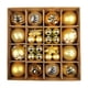 thumbnail image 1 of 42 Piezas de Adorno Inastillable Decorativo 3 6 Cm Set de Navidad Hogar Vacaciones , Doral Dorado, 1 of 5