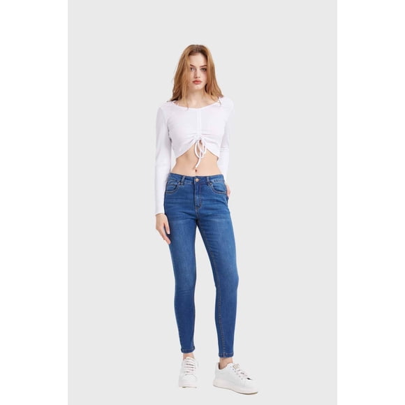 Jeans Mujer Skinny Estela Azul