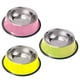 thumbnail image 1 of 3 cuencos de acero inoxidable para gatos, cuencos para comida y agua para cachorros, antideslizantes de colores., 1 of 6