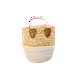 thumbnail image 2 of Canasto Yute y algodón tejido Mediano 26CM Ancho, 2 of 5