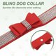 thumbnail image 4 of Collar para Perros Uxcell con Brillo de Diamantes, Collar Ajustable de Cuero con Joyas Brillantes 17", (Rojo), Destinado para Mascotas Pequeñas, Medianas y Grandes / Gatos / Perros de Taza de Té, 4 of 7