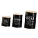 thumbnail image 3 of Juego De 3 Botes Grandes Para Encimera De Cocina, Color Negro, 3 of 6