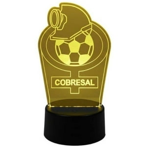 Lampara Ilusion 3D Cobresal De 7 Colores, Base Touch
