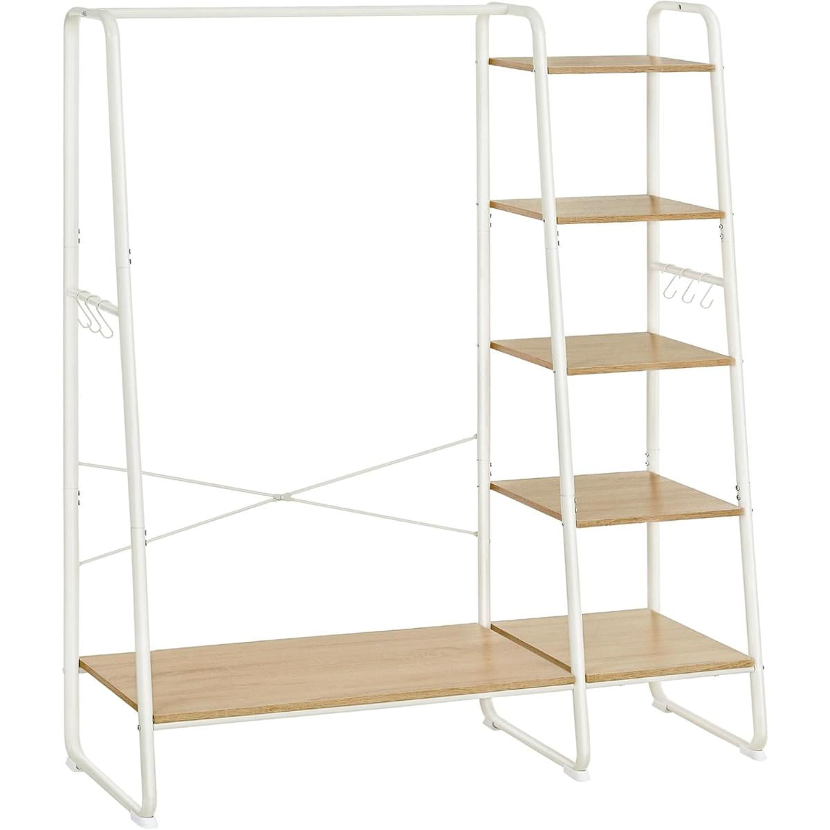 Casa Vinte - Mueble Organizador De Closet Perchero Con 5 Estanterias Muor