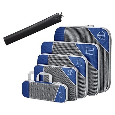 Magideal - 1 Juego De Cubos De Embalaje De Compresión Portátiles Organizadores De Embalaje De Equipaje Organizadores De Maletas Bolsas De Malla De Almacenamiento