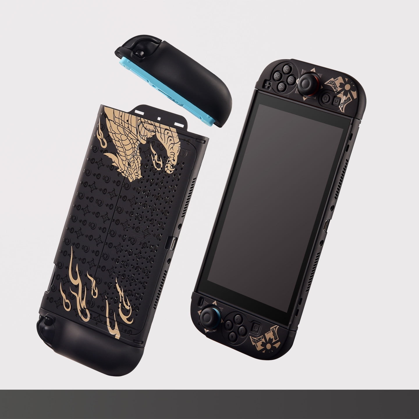 Genérico - Funda Protectora Compatible Con Nintendo Switch 2, Empuñadura De Controlador Extraíble De Silicona Con Carcasa Dura Y Soporte Para Accesorios De Consola De Juegos