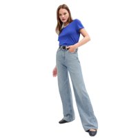 Jeans De Pierna Ancha De Tiro Alto Gap Lavado Claro 34