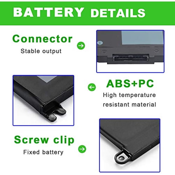 Nuevo WDX0R Bateria para laptop dell Inspiron 15 5565 5567 5568 5578 7560 7570 7579 7569 13 5368 5378 7368 7378 17 5765 5767 5770 Series; fit dell 3CRH3 T2JX4 FC92N CYMGM Laptop