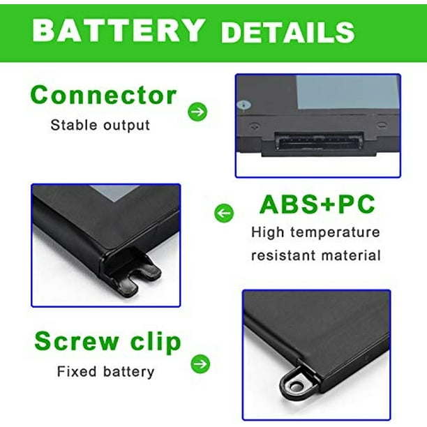 Nuevo WDX0R Bateria para laptop dell Inspiron 15 5565 5567 5568 5578 7560 7570 7579 7569 13 5368 5378 7368 7378 17 5765 5767 5770 Series; fit dell 3CRH3 T2JX4 FC92N CYMGM Laptop