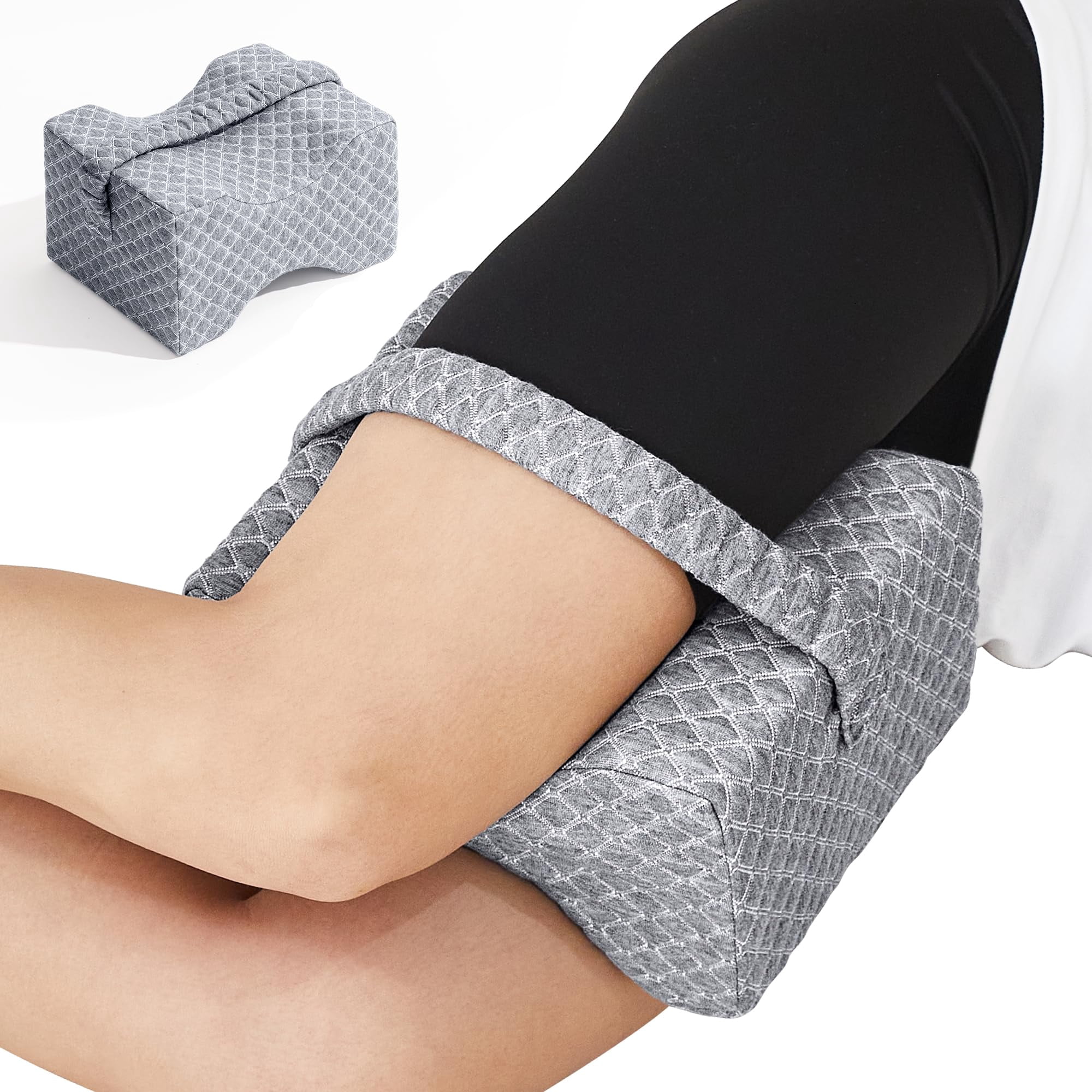 Ujp - Almohada De Rodilla Para Personas Que Duermen De Lado Almohada Para Piernas Color Gris