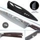 thumbnail image 4 of Juego de 9 cuchillos de chef Dfito de acero de alto carbono y madera Pakkawood, 4 of 8