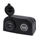thumbnail image 1 of Cargador Azul Dual Del Usb + Voltímetro Digital Del Color 12v Para El Barco De La Motocicleta Del Coche, 1 of 3