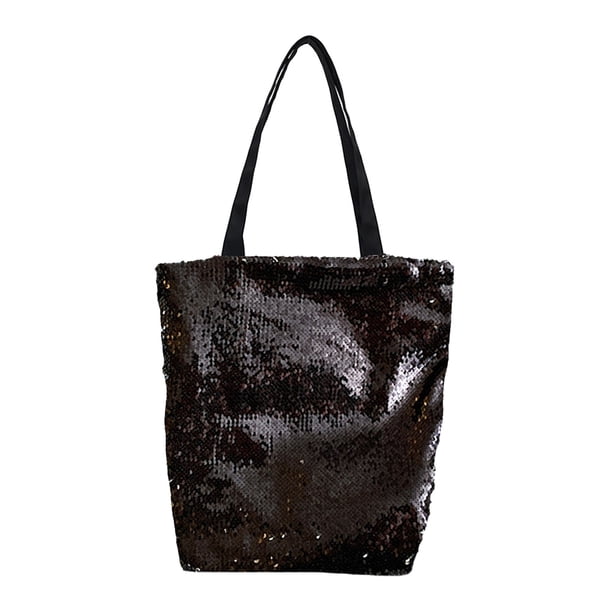 Bolso de mano con lentejuelas, bolso de mano de gran capacidad, bolso de compras de moda para mujer