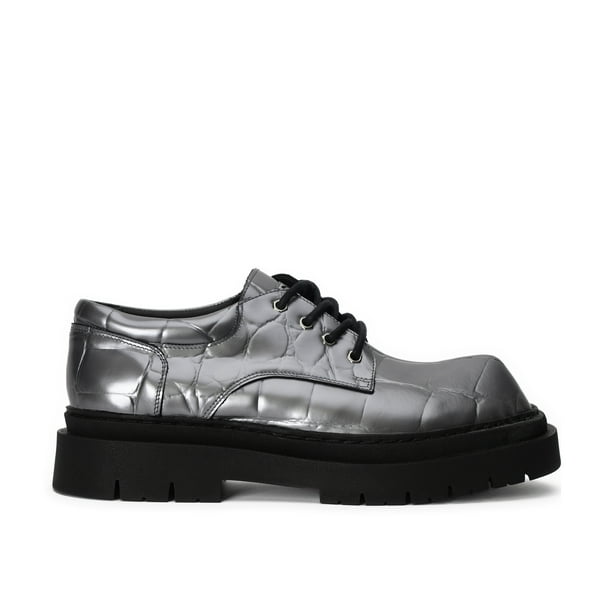 Zapato Cuero Rinho Plata Mosaico Landazuri