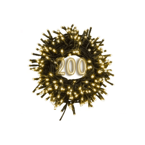 Genérico - 200 Luces Led Navidad 8 Modos 13 Mts Interior Exterior Enchufe