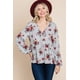 thumbnail image 1 of Top Babydoll con Estampado Floral Hacci y Mangas Elásticas, 1 of 5
