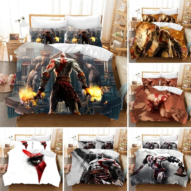 DigitalGod of War Print Bedding SetHandle Print Design Duvet Cover Sets US/AU/EU/RU Singe///King