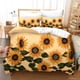 thumbnail image 3 of 3D Dibujado a mano Girasol Floral Funda de edredón Juego de ropa de cama Funda nórdica, 3 of 3