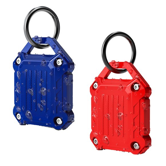 Soporte impermeable para AirTag DOVICK Pack de 2 (azul/rojo)