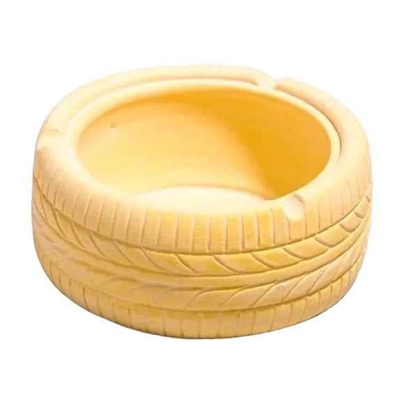 Cenicero Con Forma De Neumático, Decoración De Resina, Cenicero Para Sala De Estar, Accesorios Para El Hogar, Amarillo