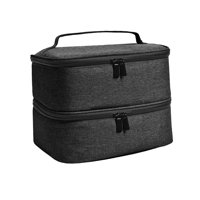 Magideal - Bolsa De Almacenamiento De Esmalte De Uñas, Bolso Práctico Para Accesorios De Manicura, Estuche De Transporte, Bolsa De Cosméticos , Negro, 24Cmx20Cmx19.5Cm