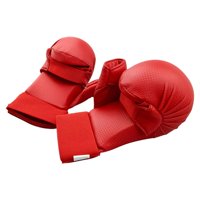 Ioensy - Guantes De Boxeo Guantes De Cuero Ligeros Portátiles Mma Para Fitness Karate Mma Rojo Xl