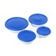 thumbnail image 5 of Juego de cuencos Sterilite de 8 piezas, cubiertos, multitamaños, 2,5 L, blanco y azul, 5 of 6