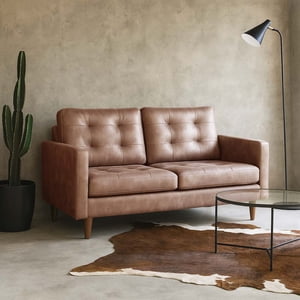 Latam Home - Sofa Napoles 2 C Cuero Kentucky Beige