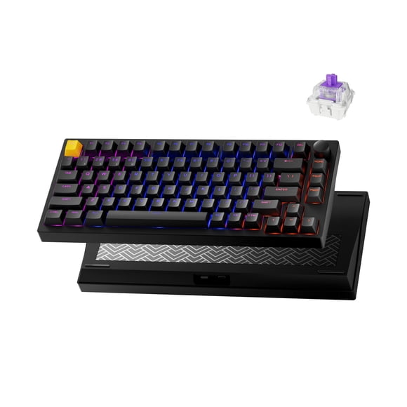 Teclado LEMOKEY P1 HE 75% inalámbrico mecánico Gateron negro